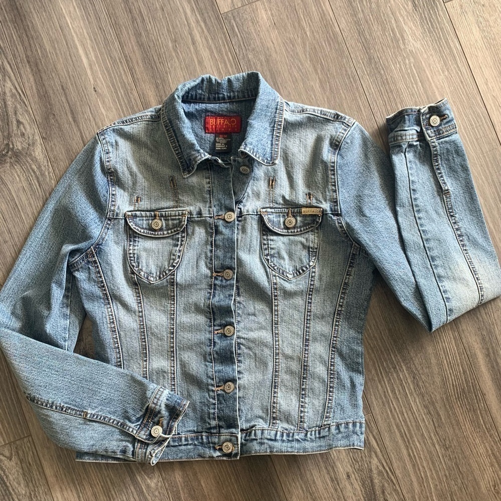 Vintage Buffalo David Bitton light wash Denim street wear Jacket Medium‎